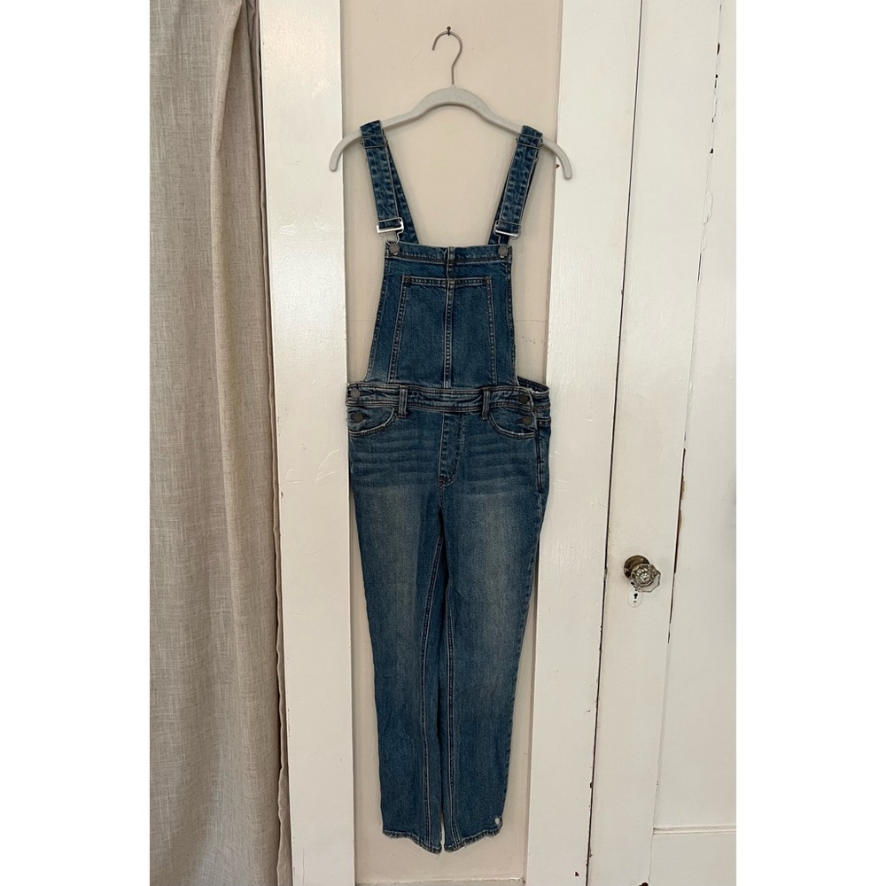 Paige Sierra Medium Wash Overalls.